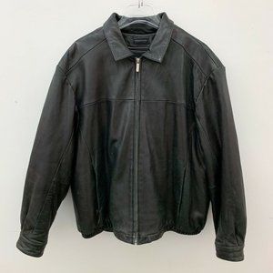 Wilsons Pelle Leather Thinsulate Lined Black Jacket, Men’s Size XL